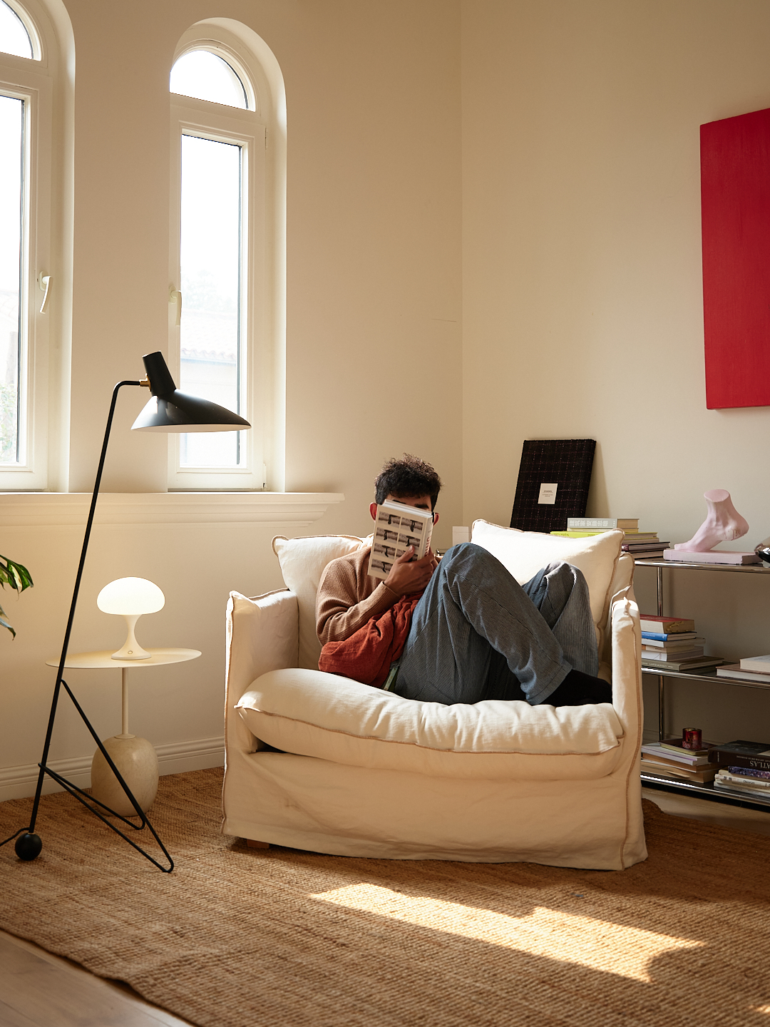 Fall-in sofa loveseat / multi-seater: